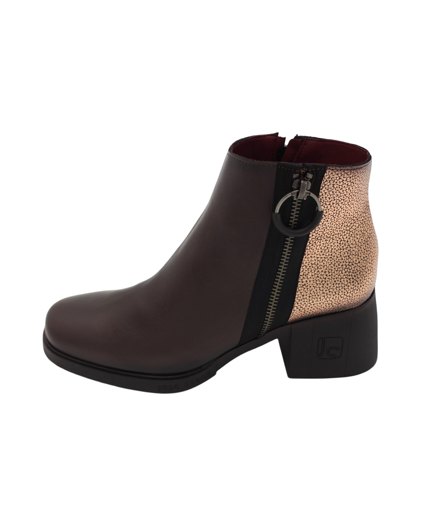 Jose Saenz - Ladies Shoes Ankle Boots Chocolate, Rose Gold (2582)