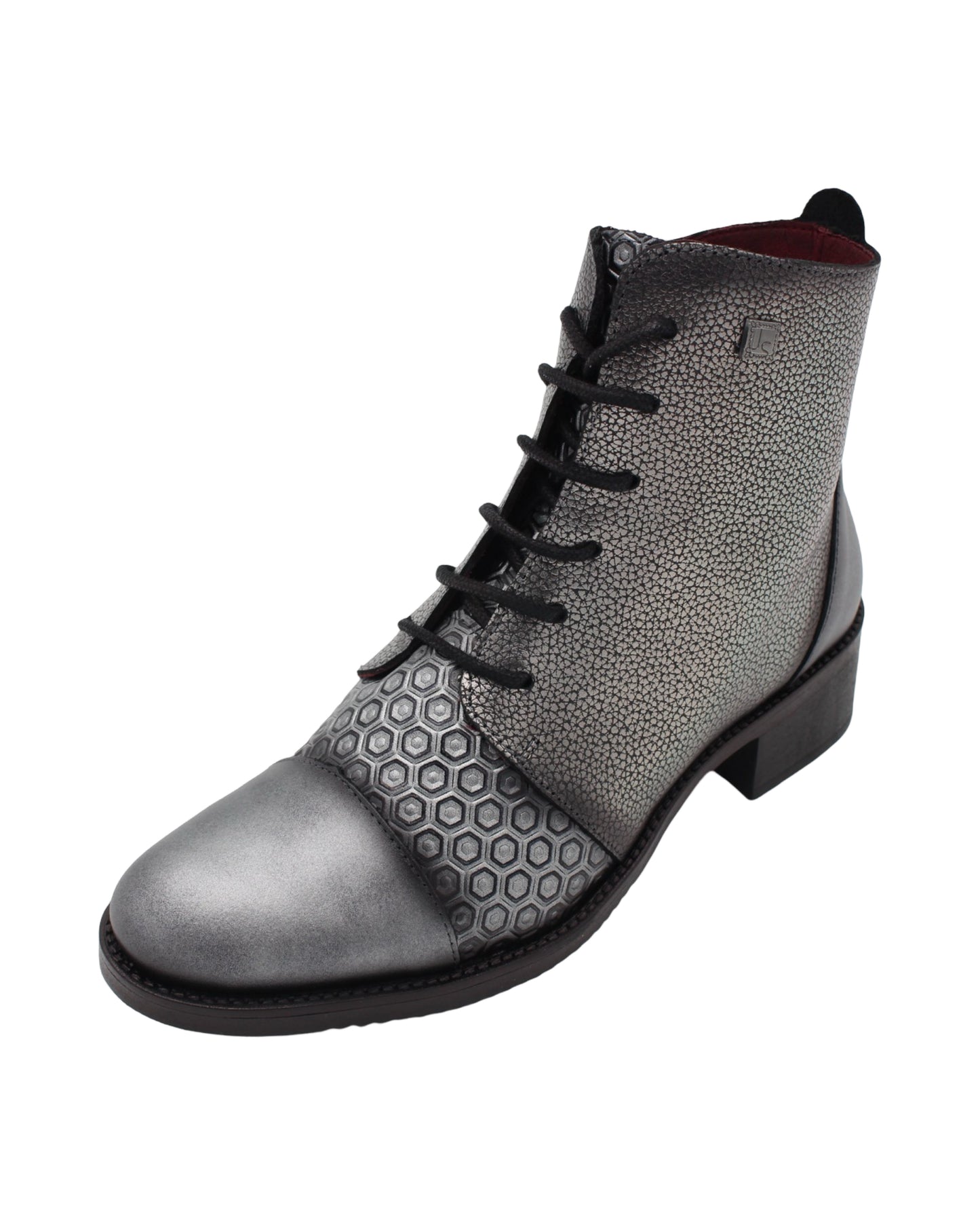 Jose Saenz - Ladies Shoes Ankle Boots Silver (2586)