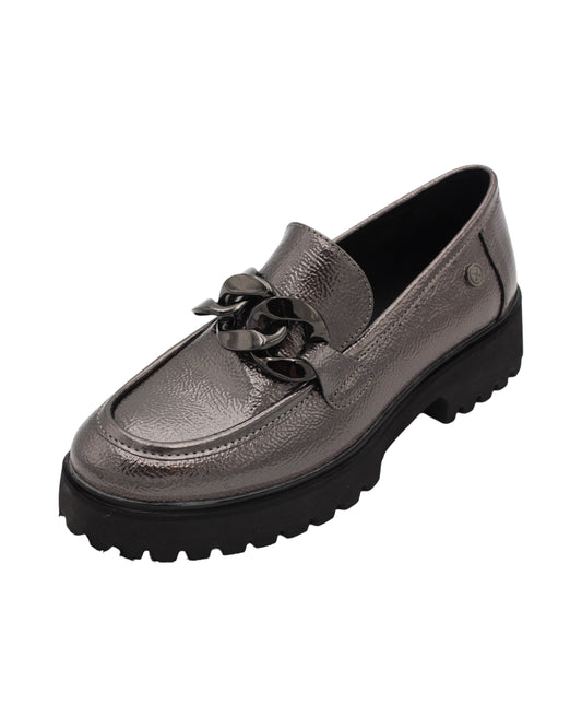 Xti - Ladies Shoes Loafers Pewter (2592)