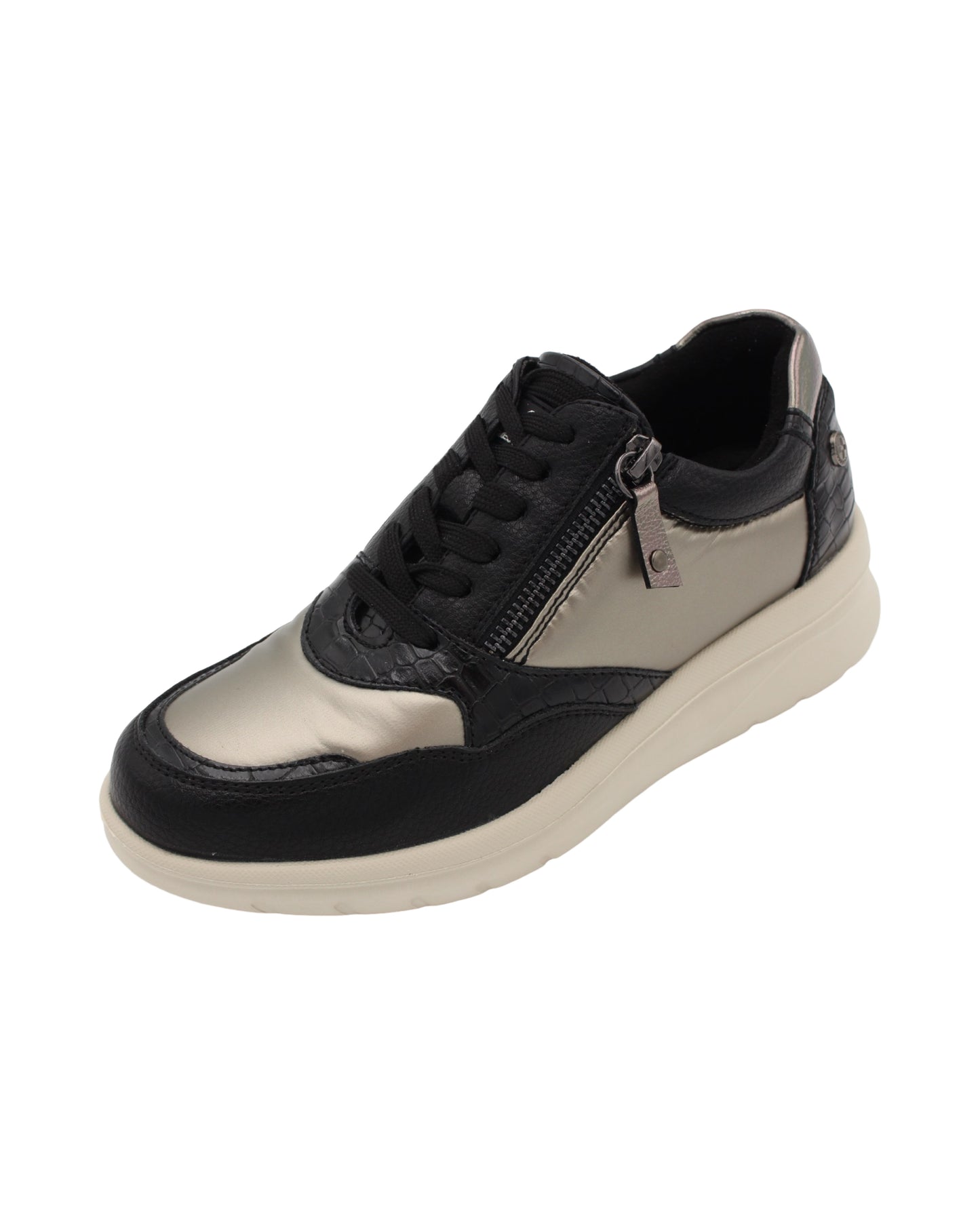 Xti - Ladies Shoes Trainers Black, Silver (2594)