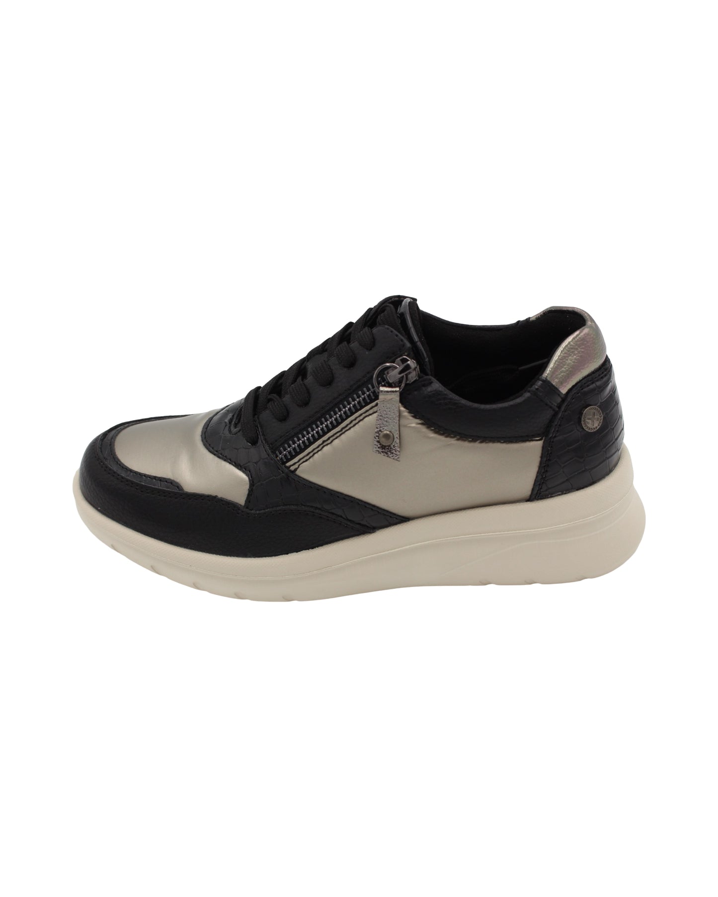 Xti - Ladies Shoes Trainers Black, Silver (2594)