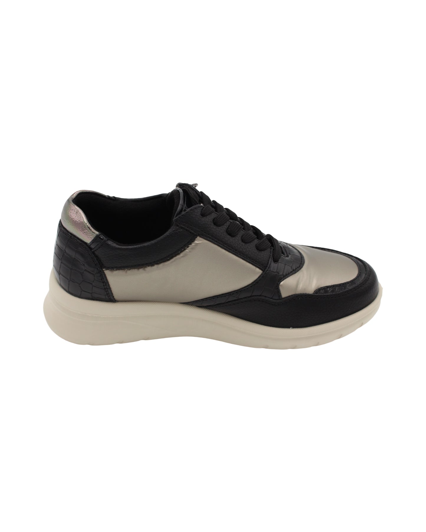 Xti - Ladies Shoes Trainers Black, Silver (2594)