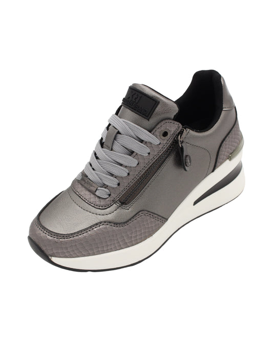 Xti - Ladies Shoes Trainers Pewter (2597)