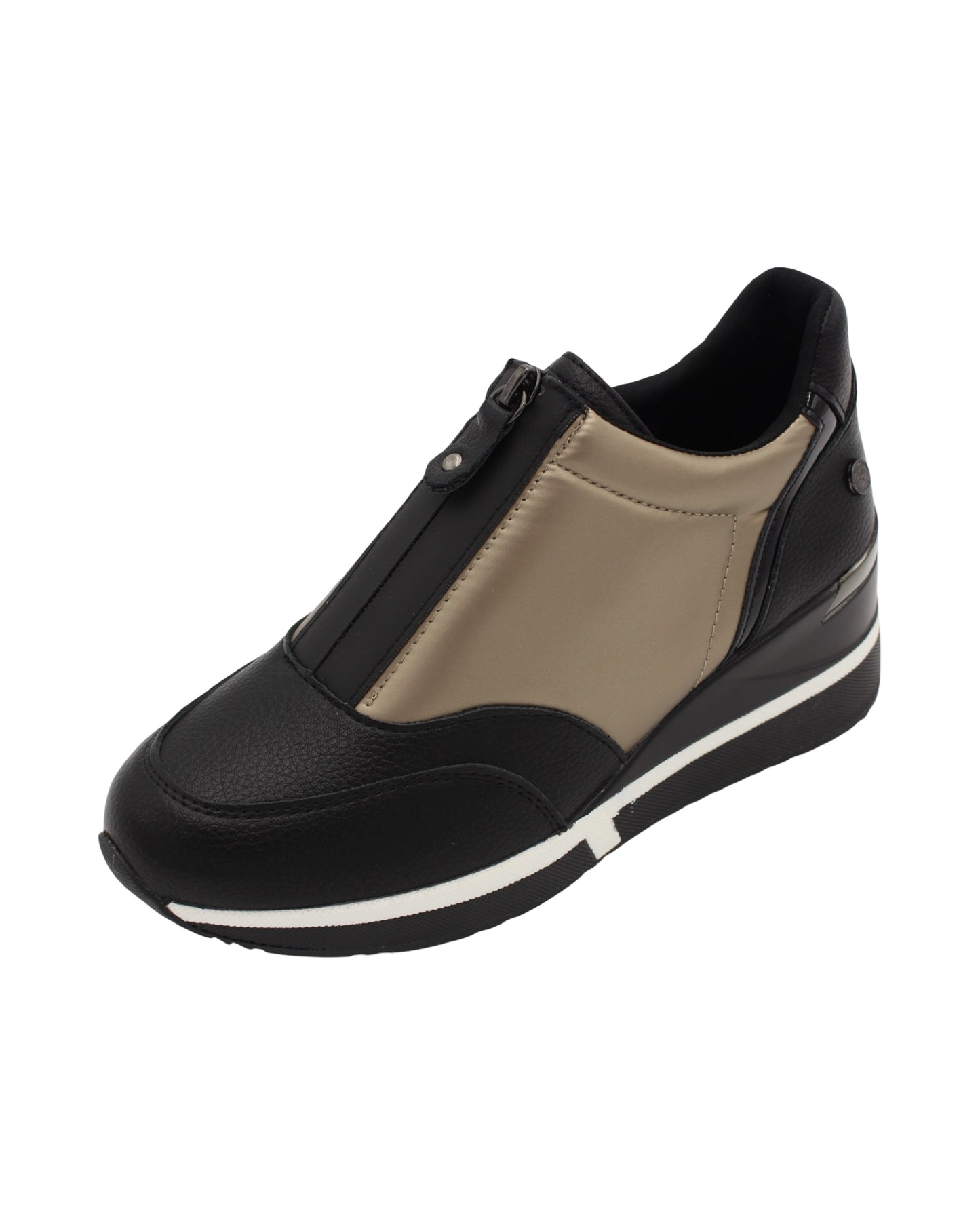 Xti - Ladies Shoes Trainers Black, Gold (2598)