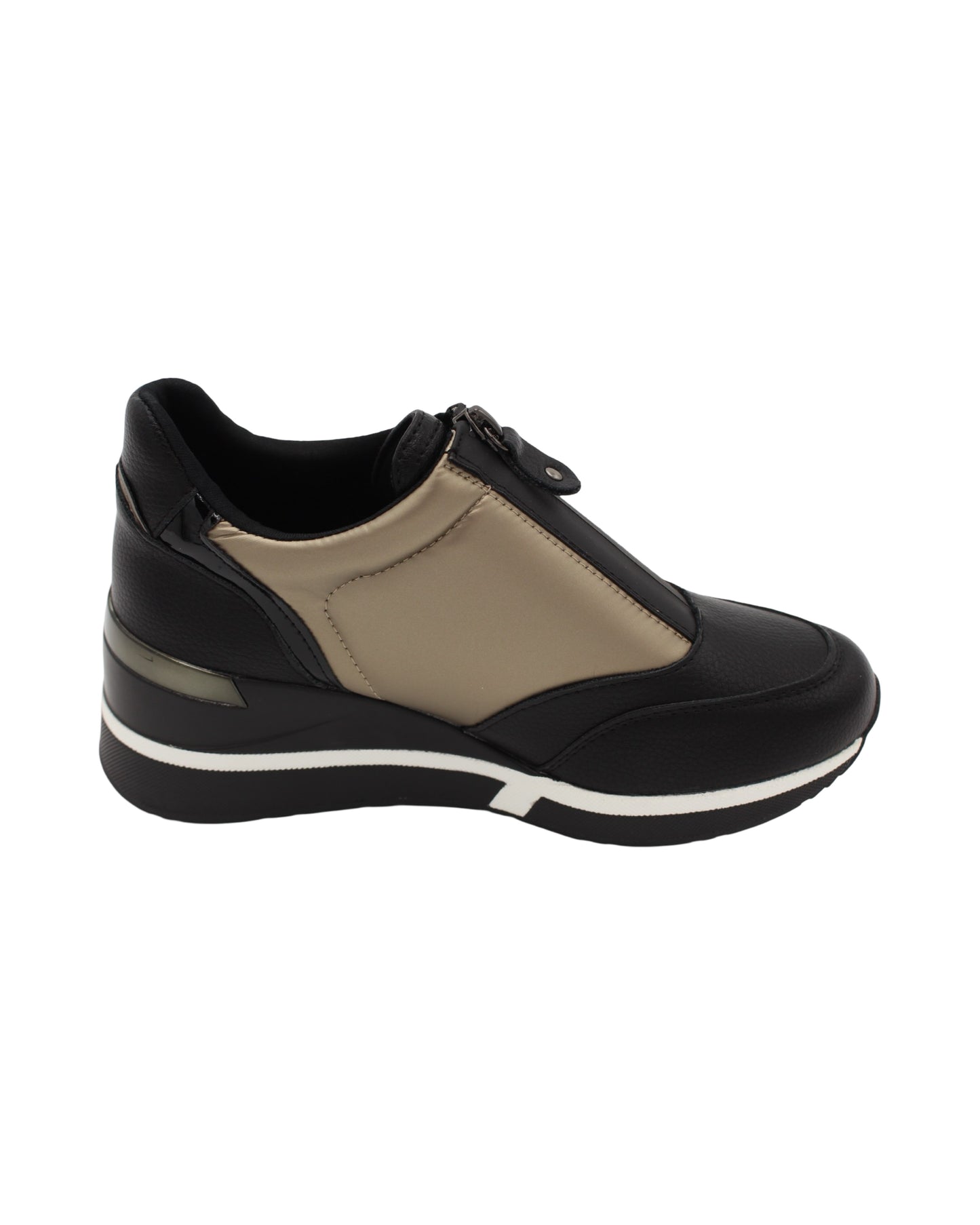 Xti - Ladies Shoes Trainers Black, Gold (2598)