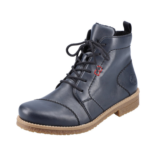 Rieker - Ladies Shoes Ankle Boots Navy (2619)