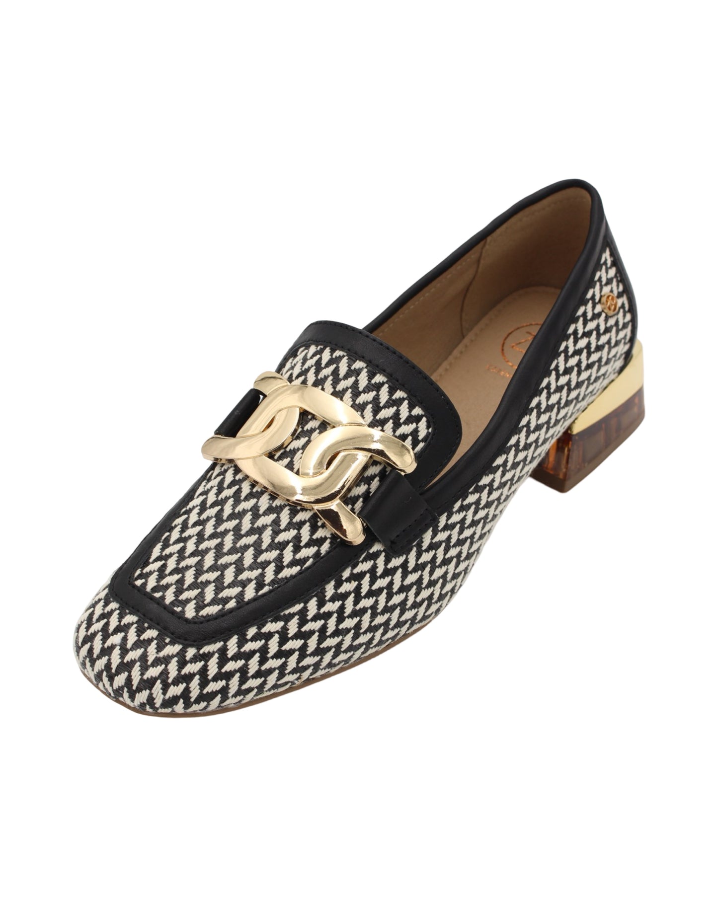 Zanni - Ladies Shoes Loafers Black, Cream (2662)