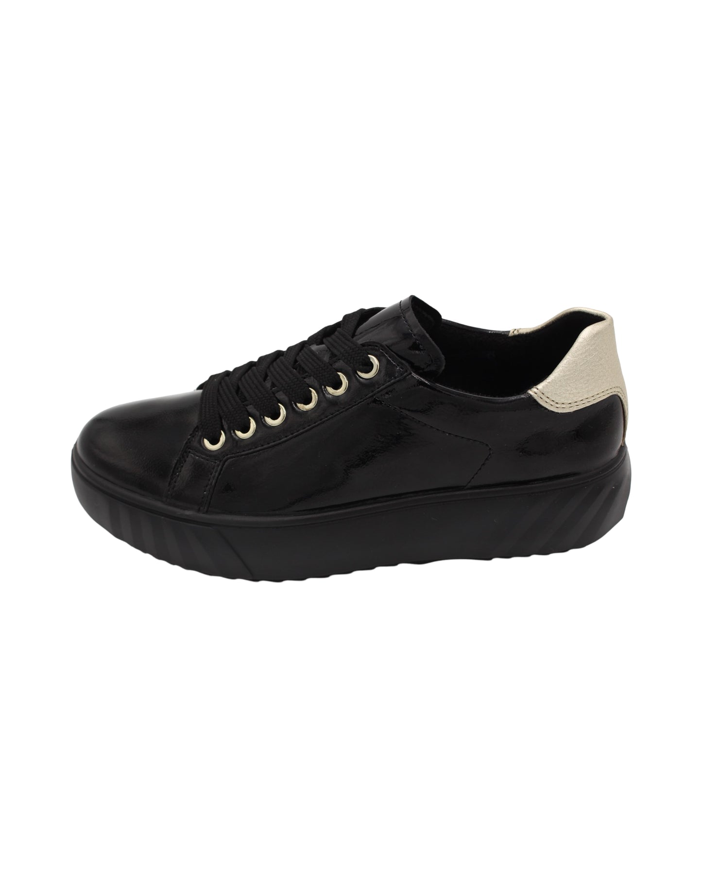 Ara - Ladies Shoes Trainers Black Patent (2672)