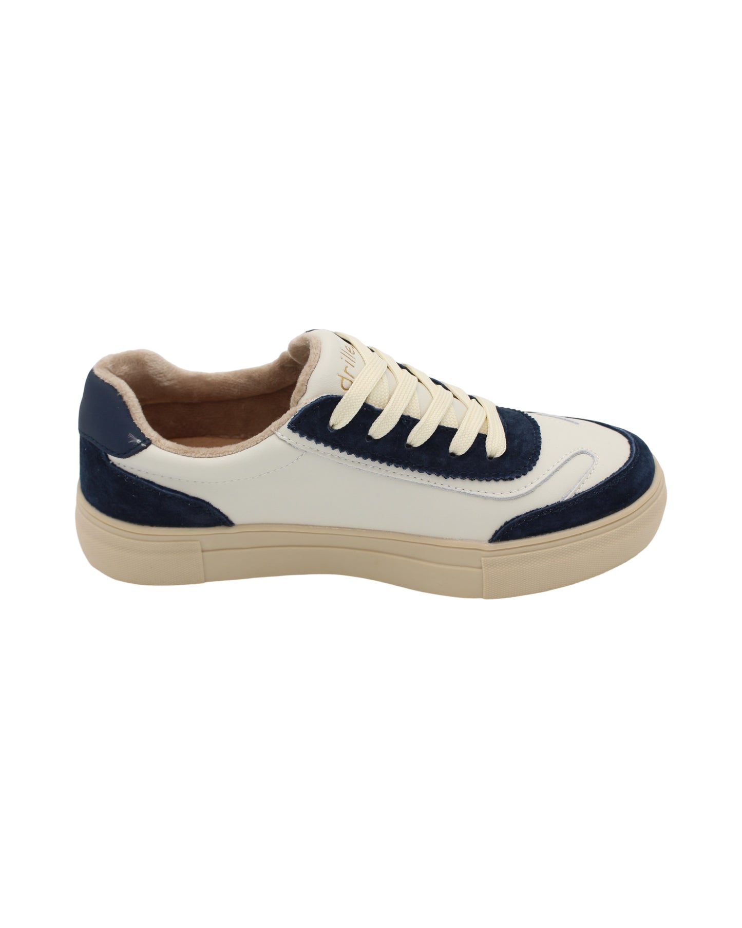 Drilleys - Ladies Shoes Trainers Cream, Navy (2676)