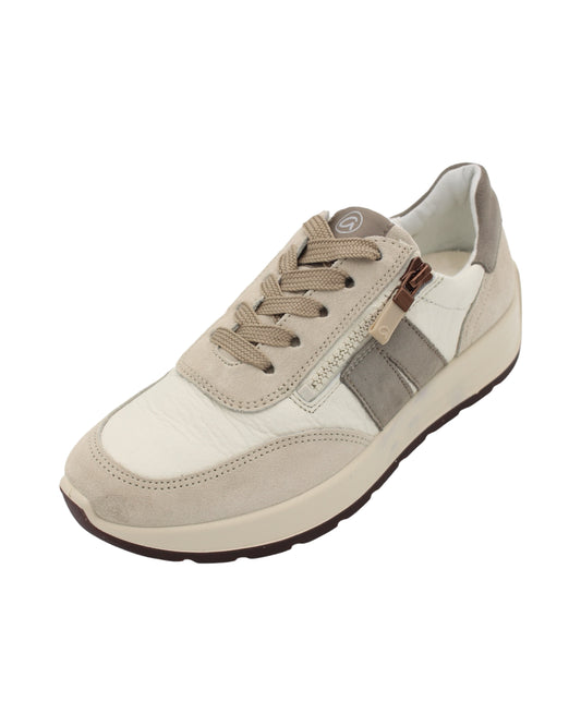 Ara - Ladies Shoes Trainers Cream, Grey (2690)