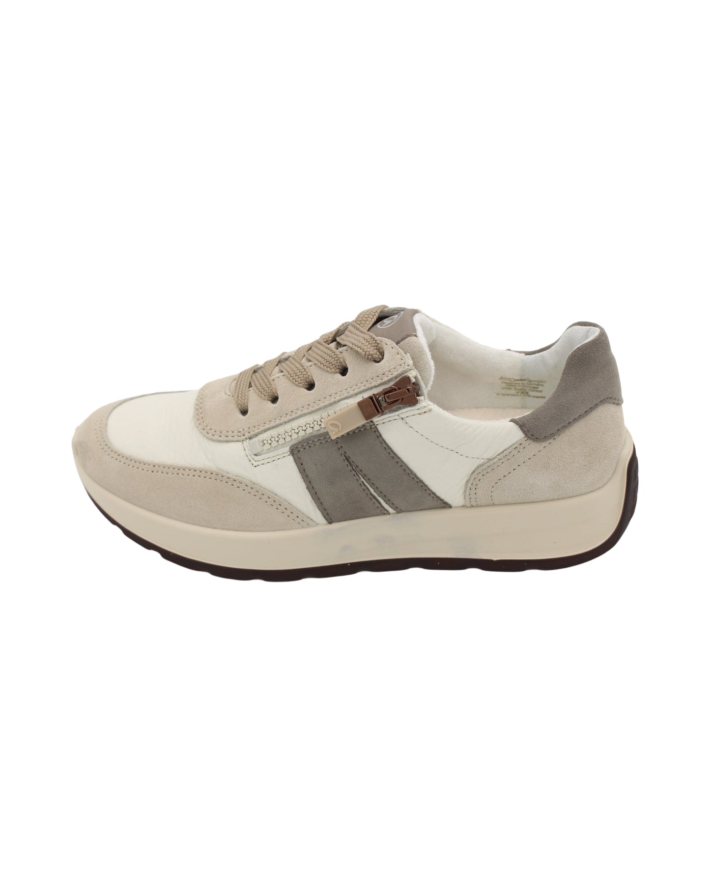 Ara - Ladies Shoes Trainers Cream, Grey (2690)