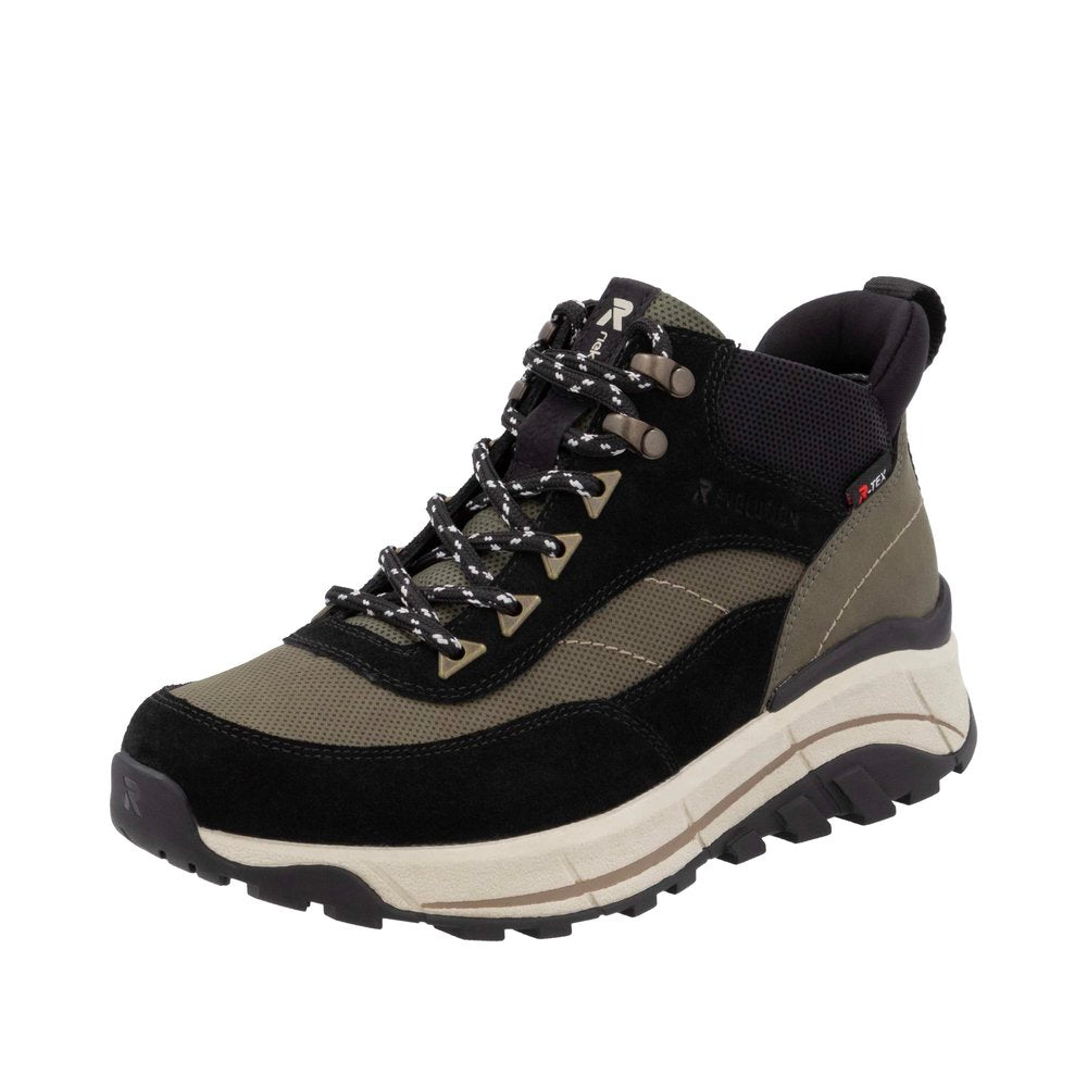 Rieker - Ladies Shoes Trainers Black, Khaki (2697)