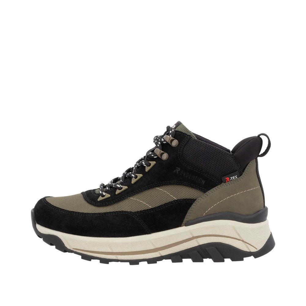 Rieker - Ladies Shoes Trainers Black, Khaki (2697)