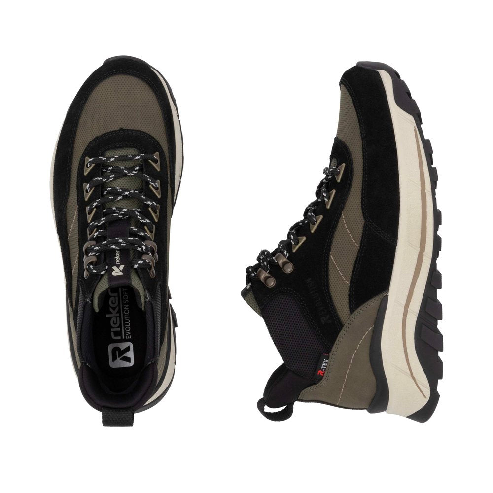 Rieker - Ladies Shoes Trainers Black, Khaki (2697)