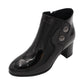 Lunar - Ladies Shoes Ankle Boots Black Patent (2745)