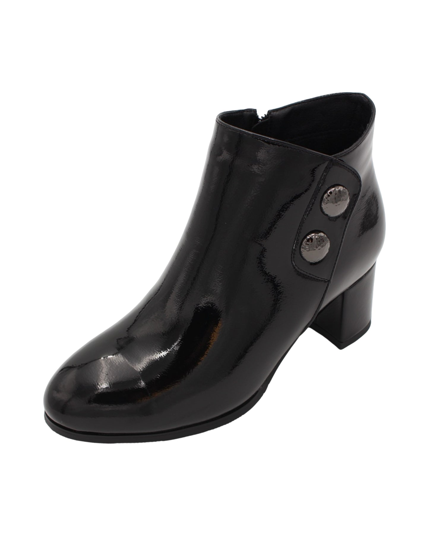 Lunar - Ladies Shoes Ankle Boots Black Patent (2745)