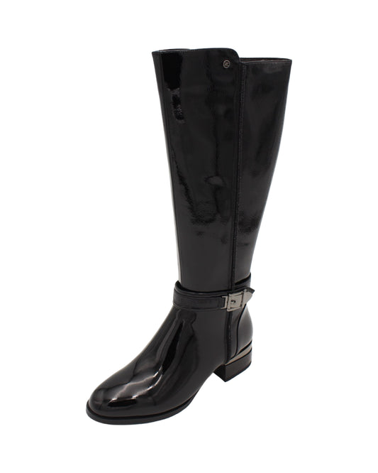 Zanni - Ladies Shoes Long Boots Black Patent (2758)