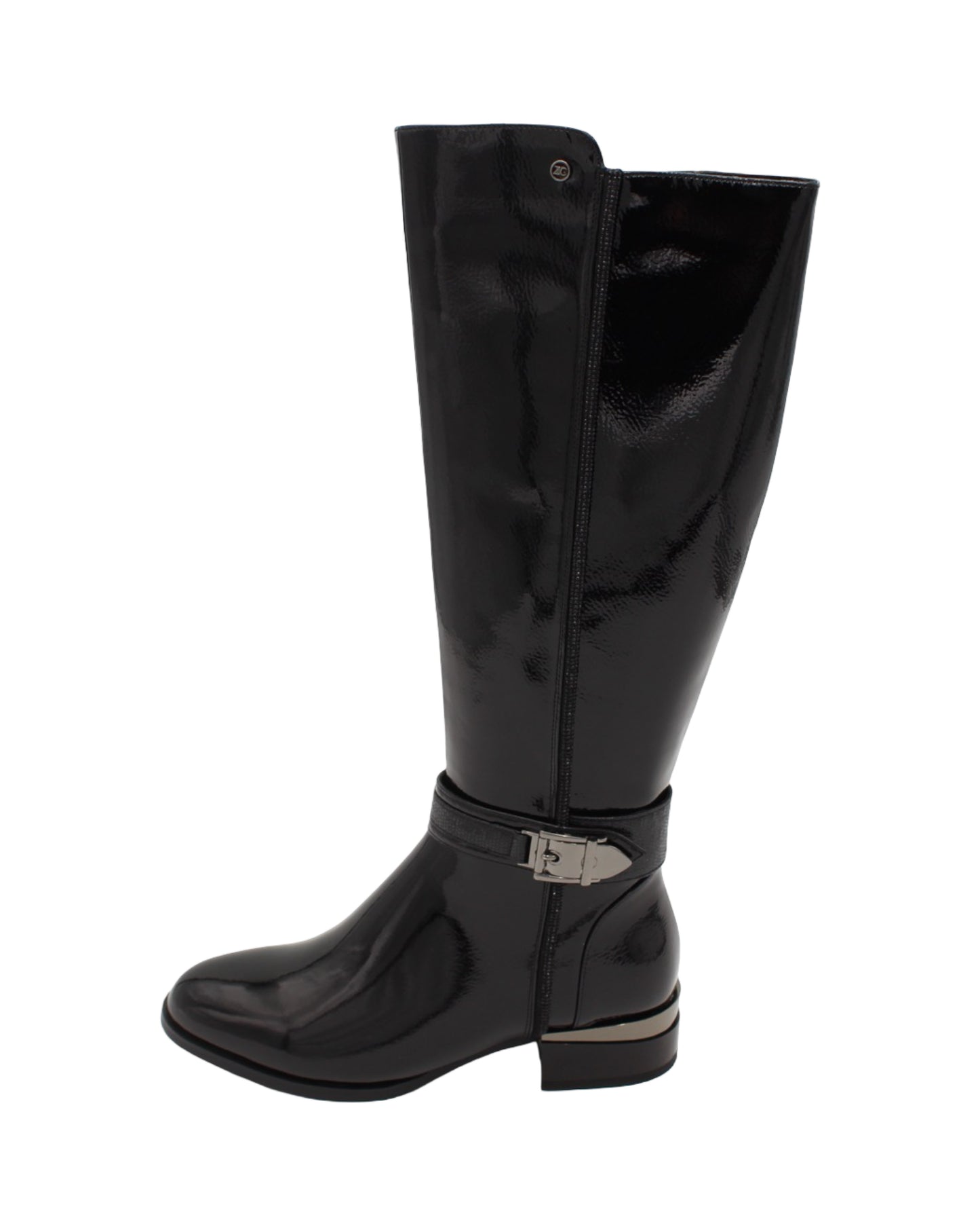 Zanni - Ladies Shoes Long Boots Black Patent (2758)