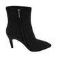 Una Healy - Ladies Shoes Ankle Boots Black Sparkle (2759)