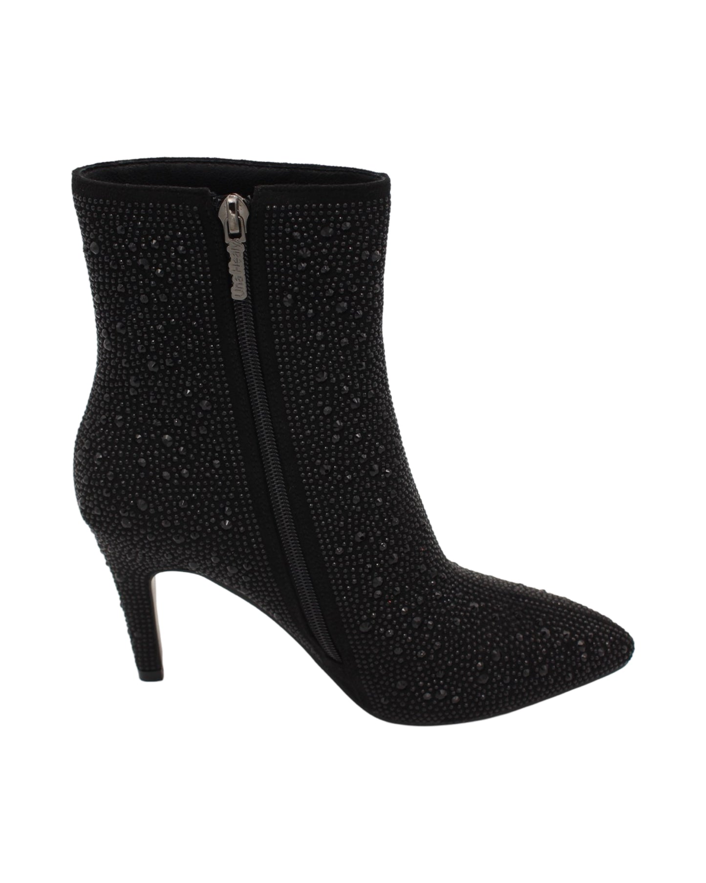 Una Healy - Ladies Shoes Ankle Boots Black Sparkle (2759)