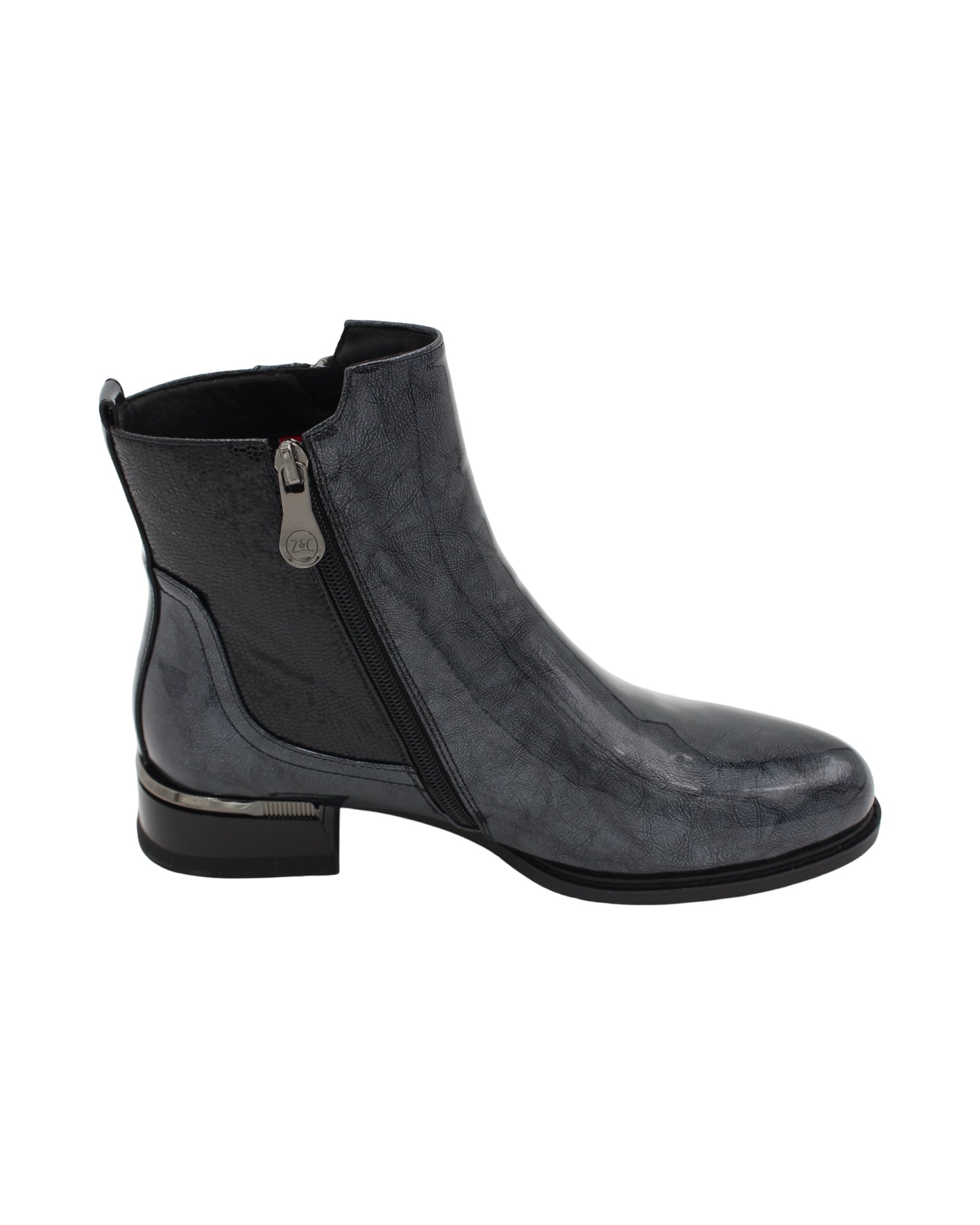 Zanni - Ladies Shoes Ankle Boots Grey Shadow Gloss (2765)