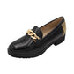 Lunar - Ladies Shoes Loafers Black, Leopard (2814)