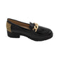 Lunar - Ladies Shoes Loafers Black, Leopard (2814)