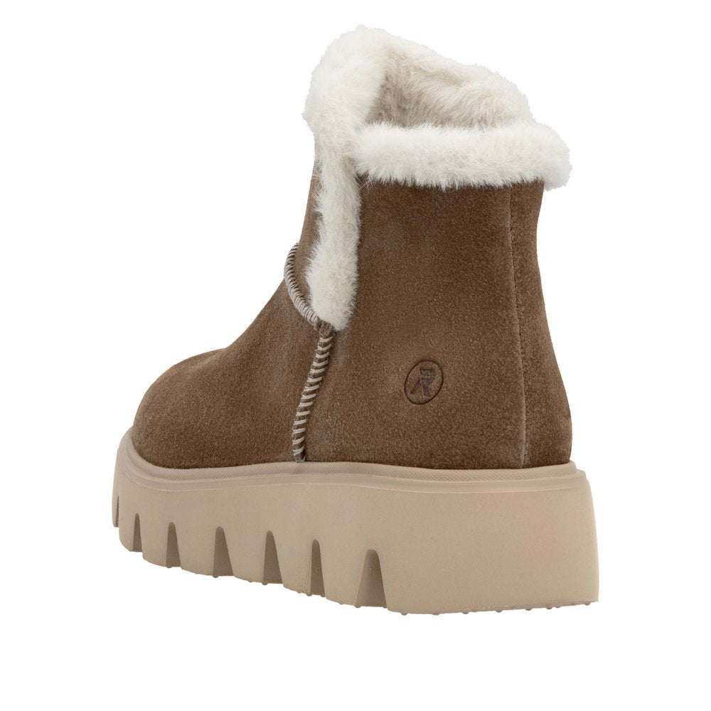 Rieker Ladies Shoes Ankle Boots Tan 2888 Houstons Footwear