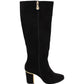 Zanni - Ladies Shoes Long Boots Black Suede (2902)