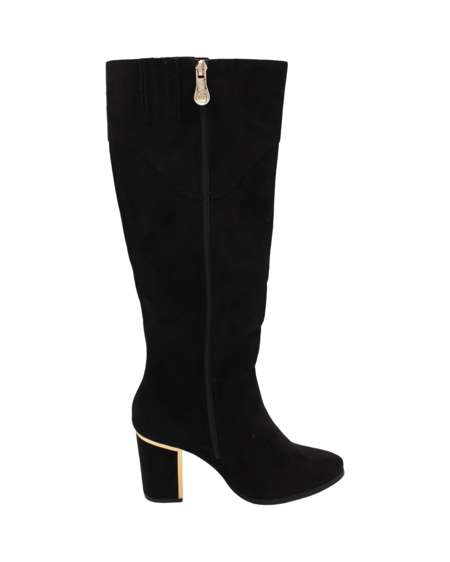 Zanni - Ladies Shoes Long Boots Black Suede (2902)