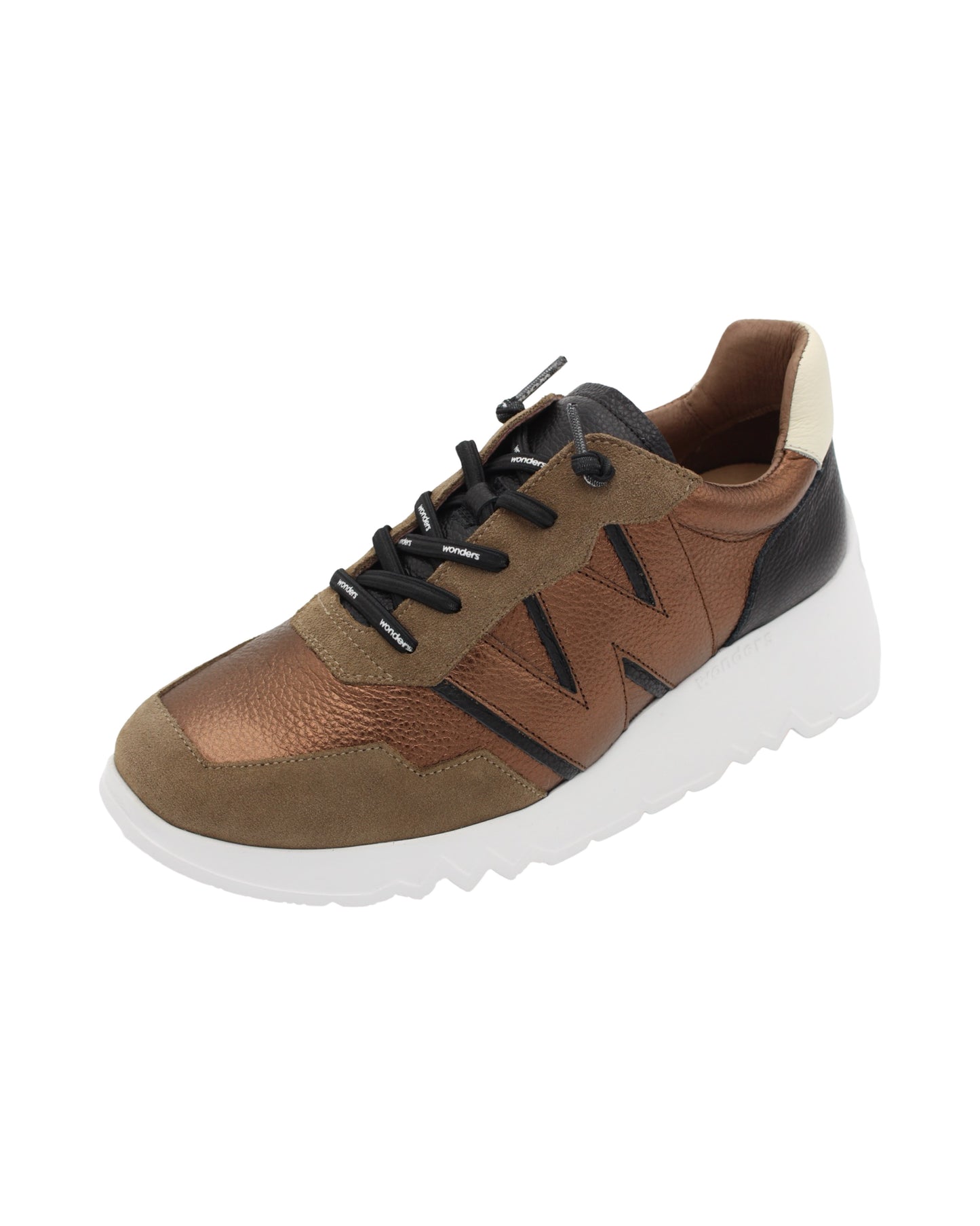 Wonders - Ladies Shoes Trainers Copper, Black, Cream (2932)