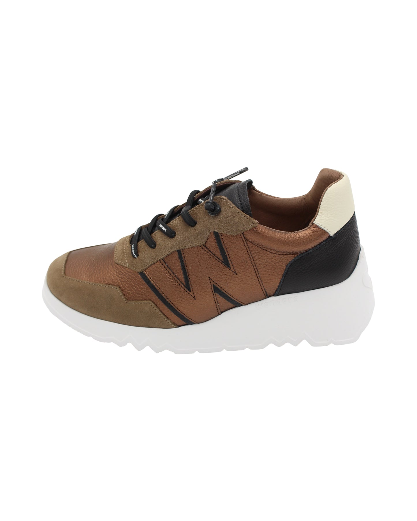 Wonders - Ladies Shoes Trainers Copper, Black, Cream (2932)