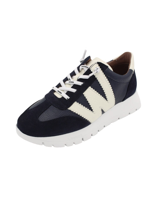 Wonders - Ladies Shoes Trainers Navy, Milk (2934)