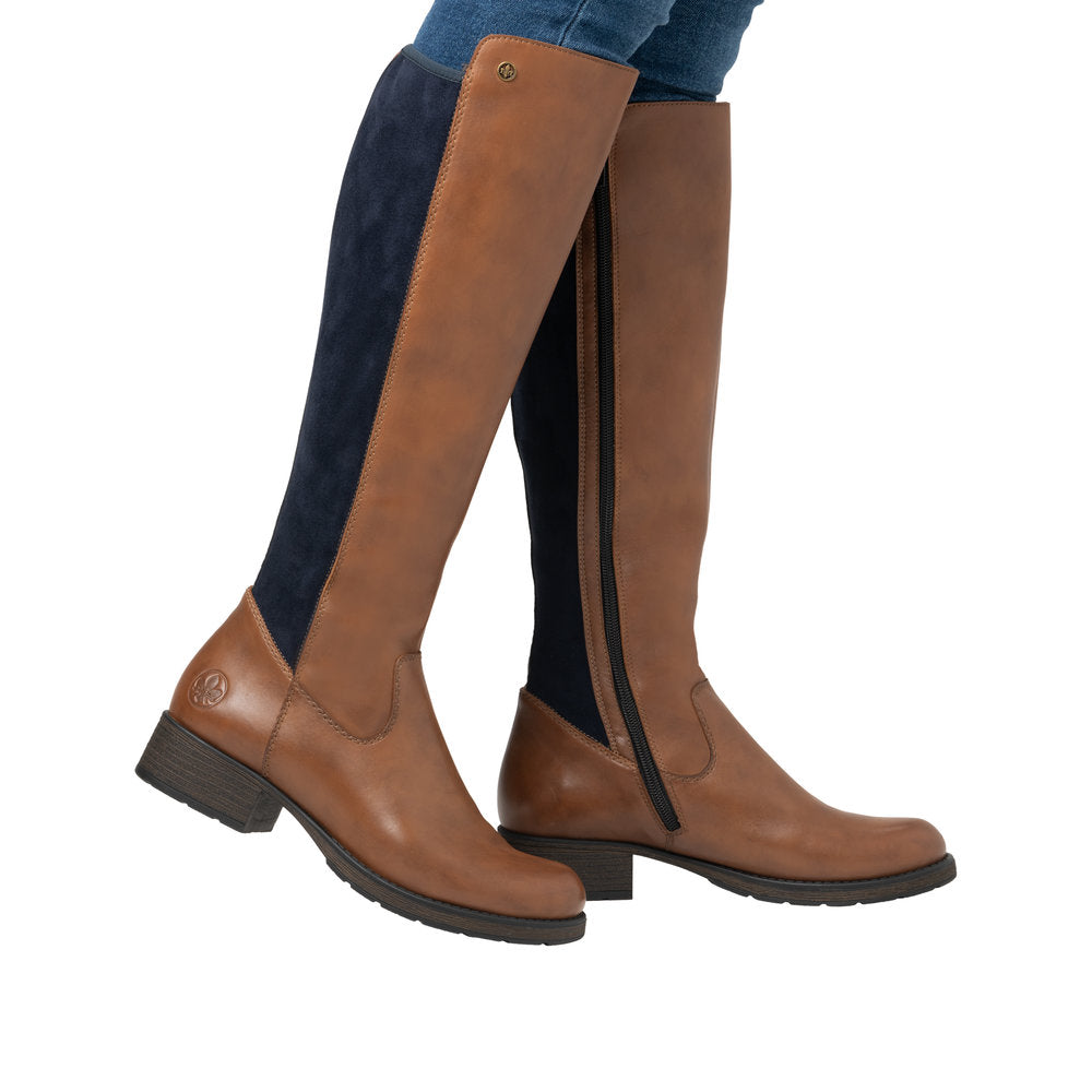 Rieker - Ladies Shoes Long Boots Chestnut (2968)