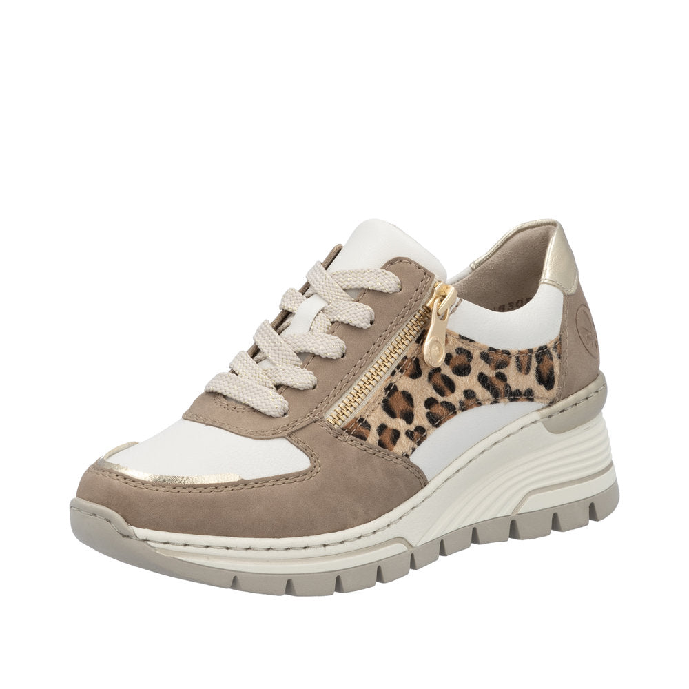 Rieker - Ladies Shoes Trainers Cream, Beige (3031)