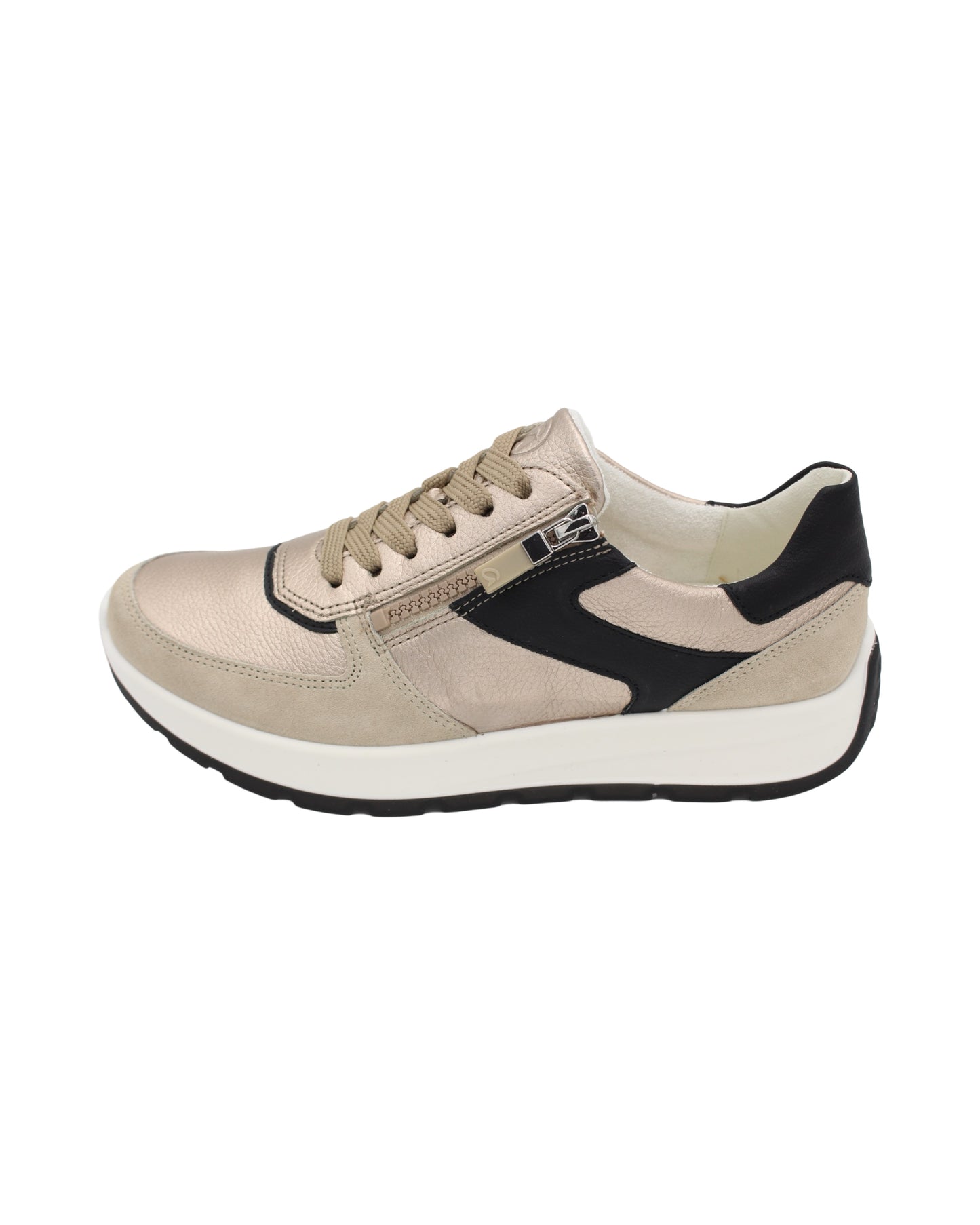 Ara - Ladies Shoes Trainers Rose Gold, Black (3032)