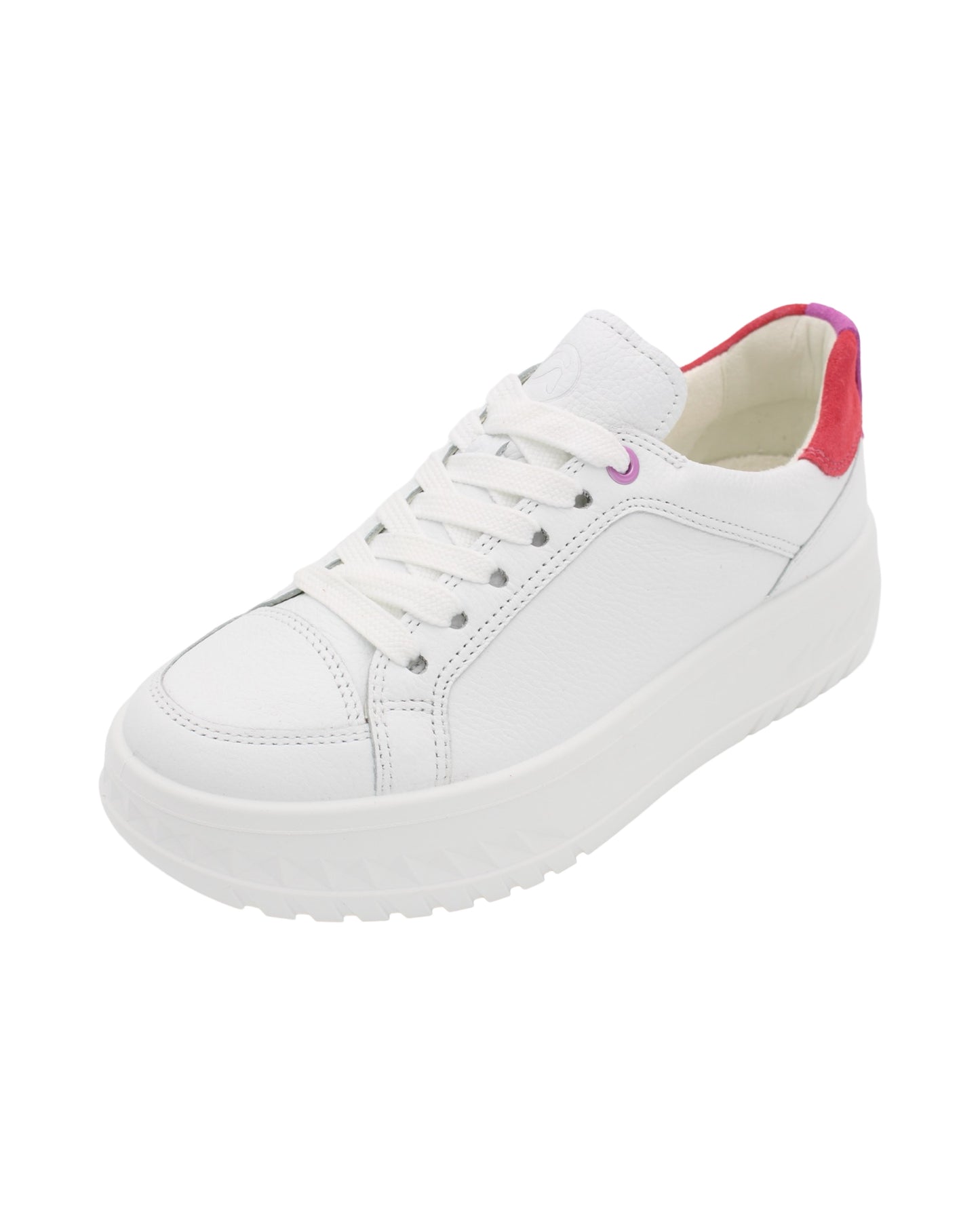 Ara - Ladies Shoes Trainers White, Fuchsia (3066)