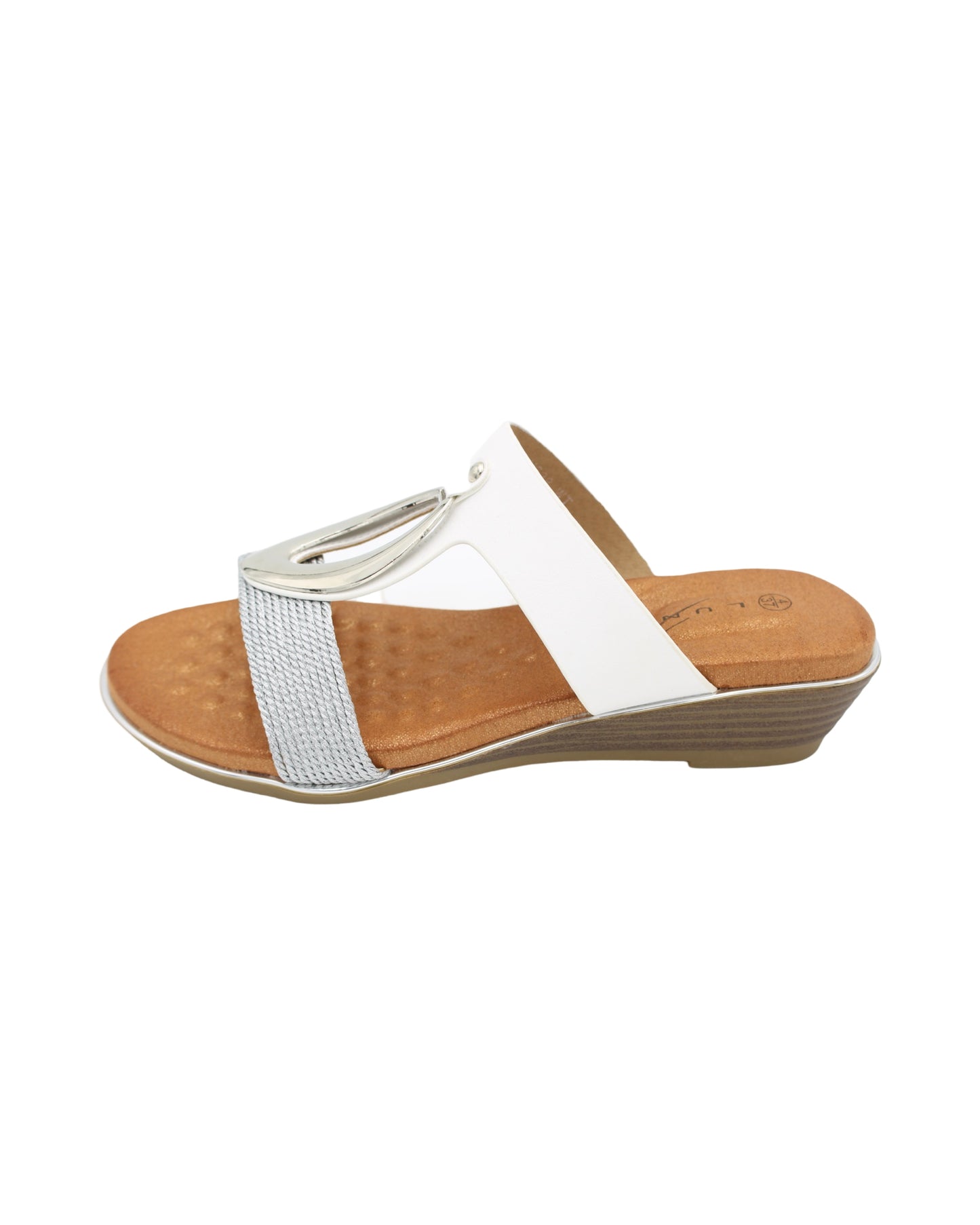 Lunar - Ladies Sandals White, Silver (3069)