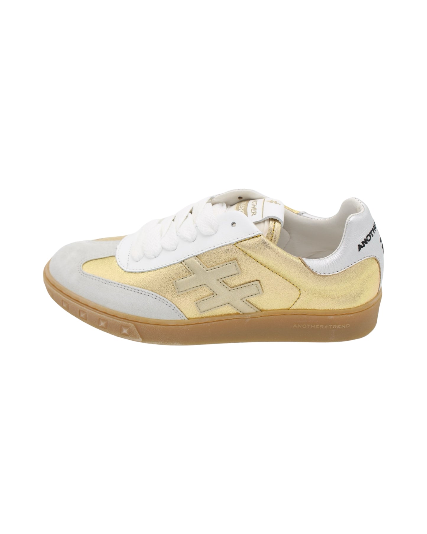 Another Trend - Ladies Trainers Gold, Grey, White (3135)