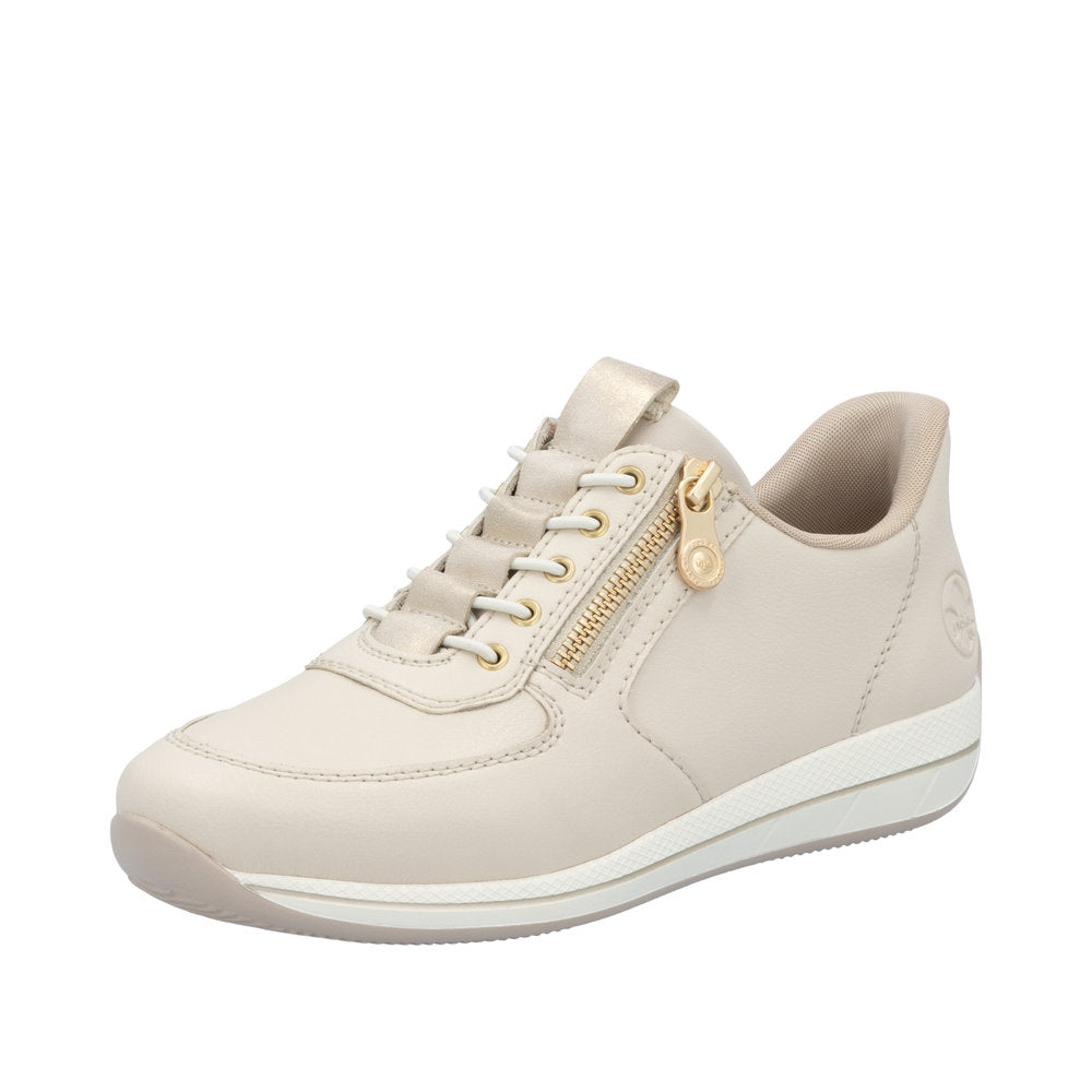 Rieker - Ladies Shoes Trainers Cream (3144)