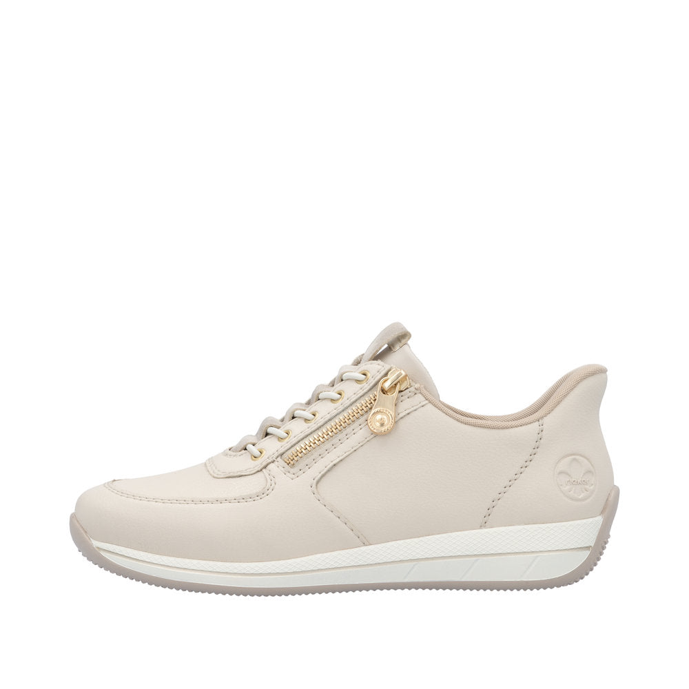 Rieker - Ladies Shoes Trainers Cream (3144)