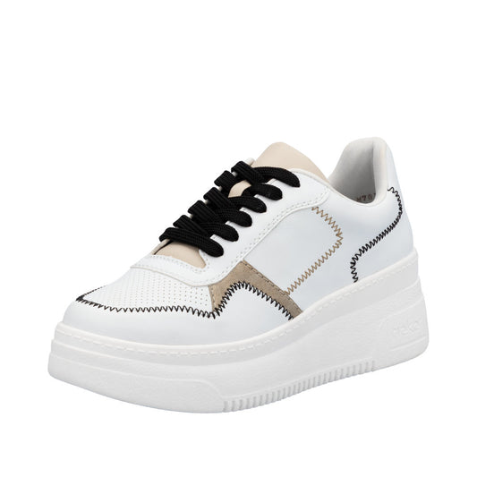 Rieker - Ladies Trainers White, Black (3145)