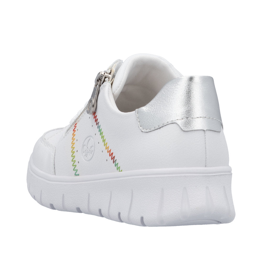 Rieker - Ladies Shoes Trainers White, Silver, Multi (3147)