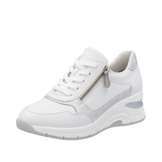 Rieker - Ladies Trainers White, Sliver (3148)