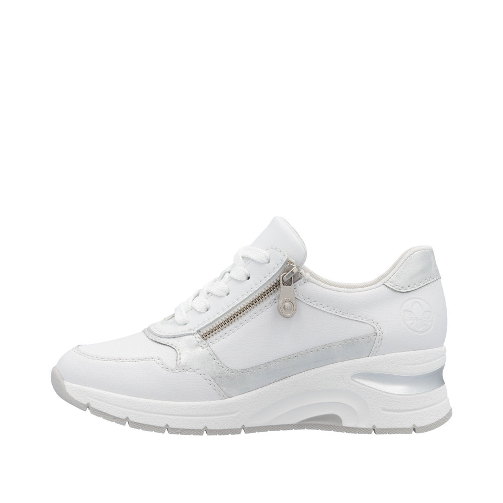 Rieker - Ladies Trainers White, Sliver (3148)