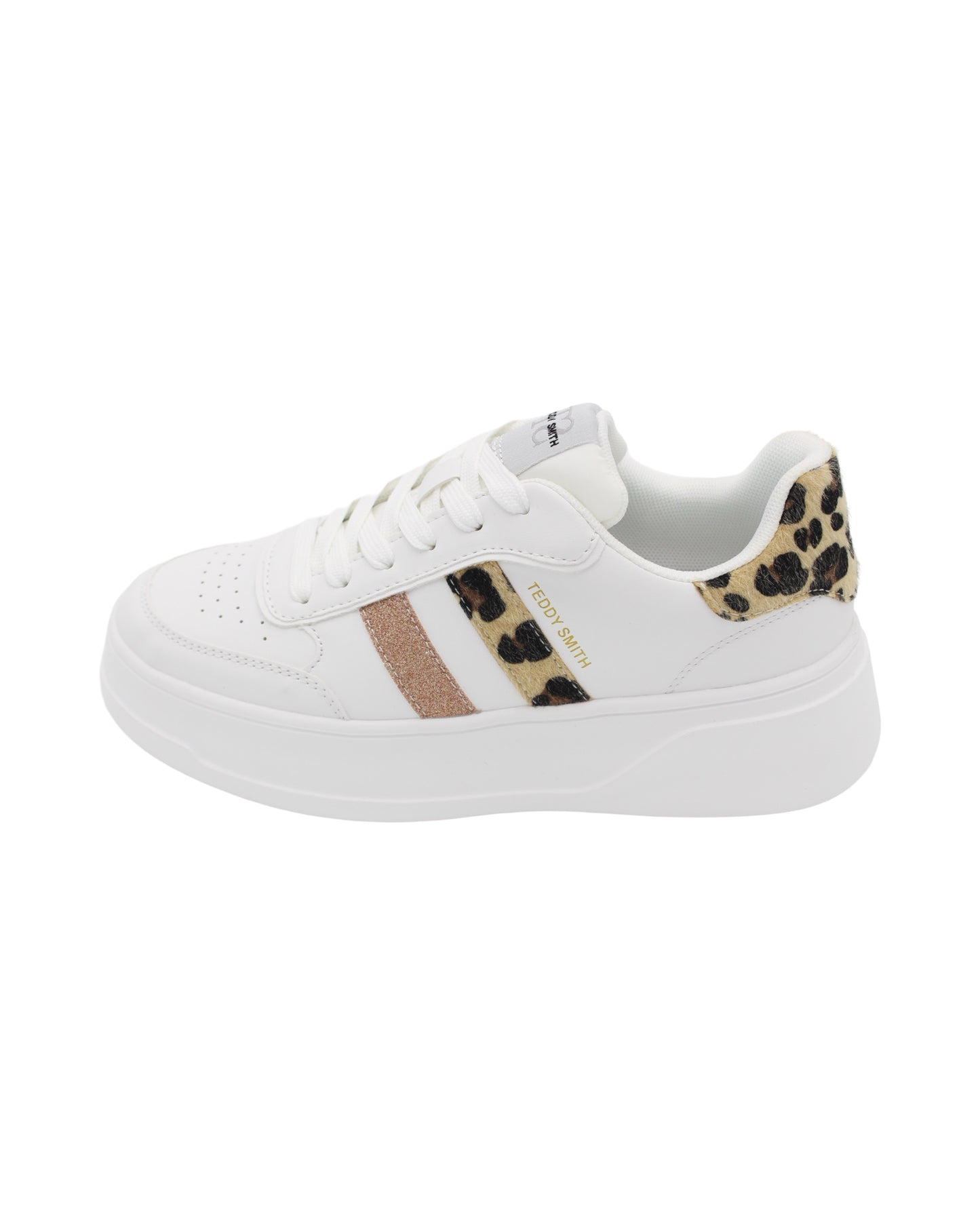 Teddy Smith - Ladies Trainers White, Leopard (3151)