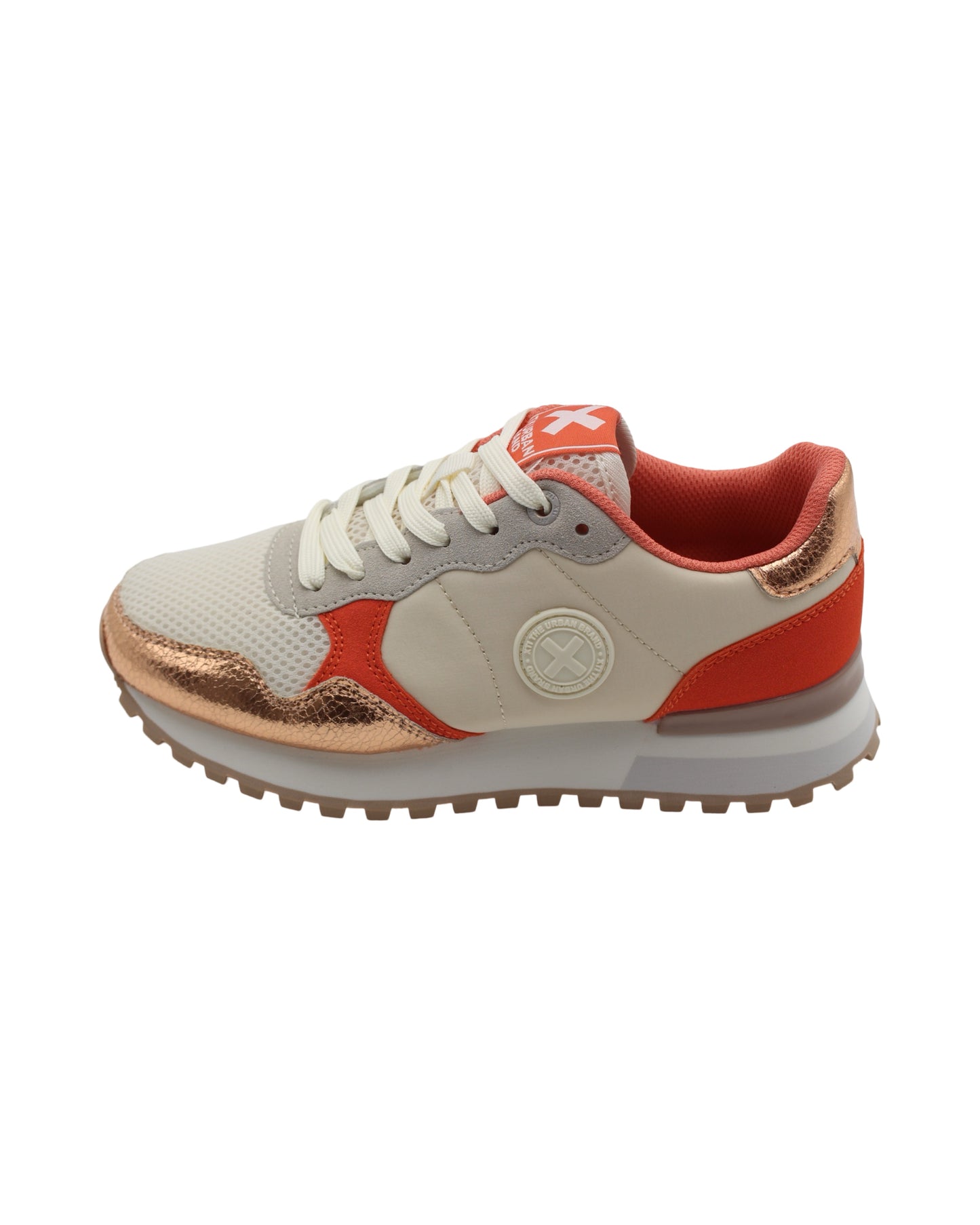 Xti - Ladies Trainers Cream, Coral, Rose (3157)