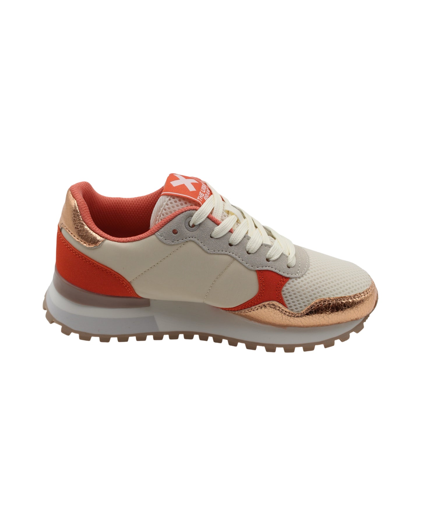 Xti - Ladies Trainers Cream, Coral, Rose (3157)