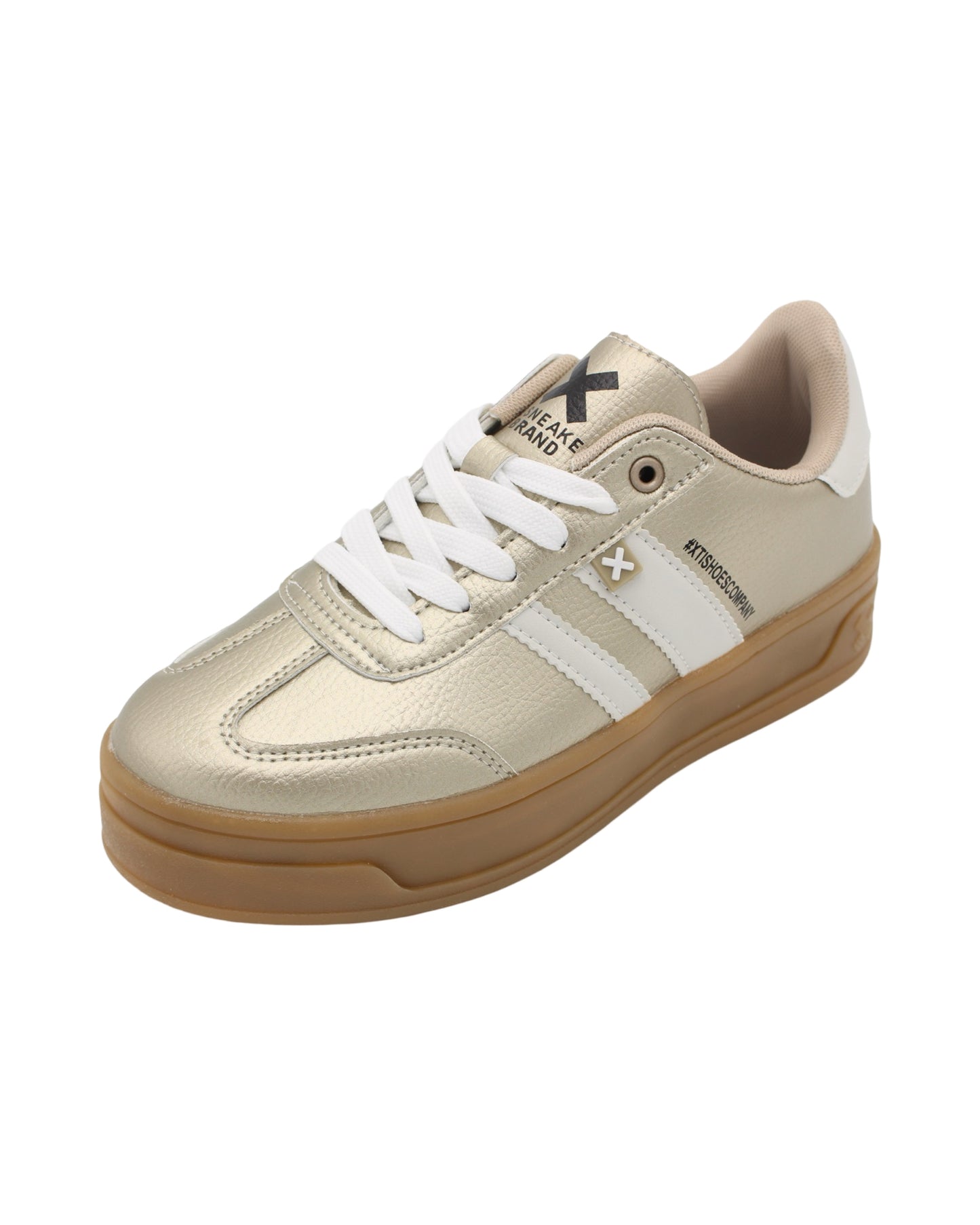 Xti - Ladies Trainers Gold, White (3160)