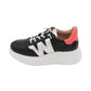 Wonders - Ladies Trainers Black, Silver, Coral (3191)